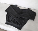 Soft button sleeve sweatshirt