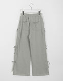 Gels ribbon banding wide pants
