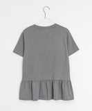 Elg Summer Frill Stripe Short Sleeve Tee