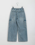 Ontony banding cargo denim pants