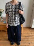 Keldo Stripe Raw Denim Balloon Wide Pants