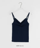 Vito Shirring Punching Layered Color Sleeveless