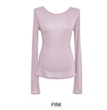[U-BASIC] Deer see-through layered tencel long sleeves