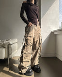 Camp Big Pocket Strap Washed Cargo Pants