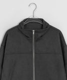 Hufenly Collar Suede Jacket