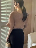 Pecho Pleated Short Sleeve T-shirt Blouse