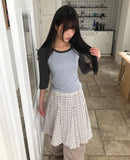 Culo Check Midi Skirt