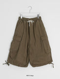 [unisex] Garaki Banding Cargo Cotton Bermuda Pants