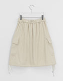 Haem Corduroy Brushed Cargo Banding Midi Skirt