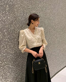 Mud Satin Flare Skirt