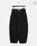 Odi Check Adjust Buckle Brushed Balloon Wide Pants