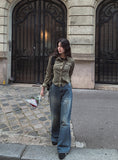 Benny loose wide denim pants