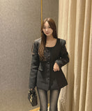 Line Tweed Quilted Line Short Jacket
