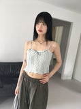 Horon Ribbon Cable Knitwear Sleeveless Top