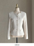 Roicheu Heart Neck Short Jacket