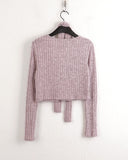 [Muffler Set] Forer Bokashi Ribbed Button Cardigan