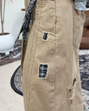 Raviel Check Damage Cotton Pants