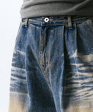 Brush Denim Damage Half Pants