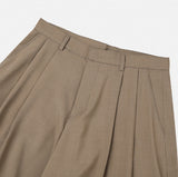 Marlon Two-Tuck Curved Slacks