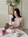 Lotte Pearl Puff Tweed T-Blouse