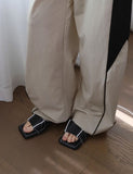 Square Stitch Flip Flops