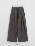 [BAONHAUS] Hicket Pintuck Banding Balloon Wide Pants