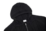 Scent Cable Knit Hood Zip-Up