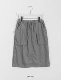 Venta Pocket Nylon Banding Midi Skirt