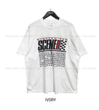 Sporty scene printing over short sleeve