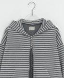 Mobet Stripe Two-Way Hood Zip-Up