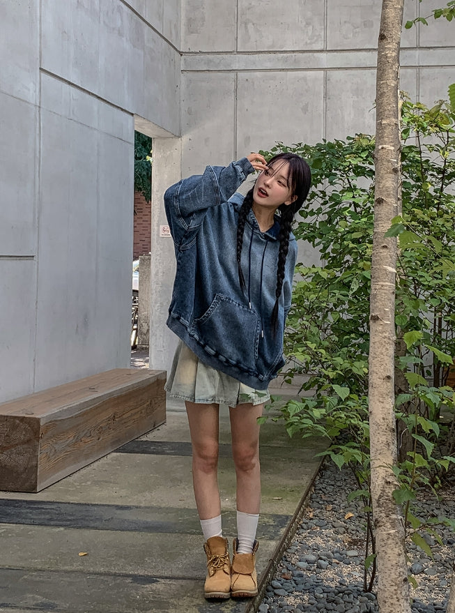 【U LAN】Gradation washing denim hoodie 0021_af8c5934-4061-45eb-bff8-