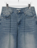 [unisex] Puts Washing Denim Wide Pants