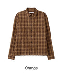 Tona Wrinkle Crop Check Shirt