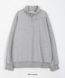 [unisex] Rosin half zip-up collar over brushed sweatshirt