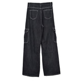 caffeine cargo denim wide pants