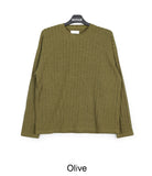 Det Ribbed Knit Long Sleeve Tee