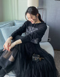 Lople Embroidered Hood Knit