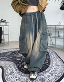Eti Balloon Washing Cargo Denim Pants