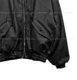 Meto Leather Hood Flight Jacket