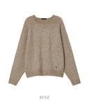HAIRY WARM BOAT NECK KNIT