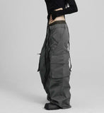 Diagonal cargo pants