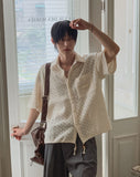 Marilyn Mesh Knit Short Sleeve Shirt
