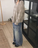 [MADE] Rabat hem snap wide denim pants