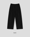 Lebec Cotton Half Banding Wide Pants