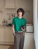 Daily summer round short sleeve t-shirt
