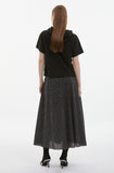 maxi dot corsage skirt
