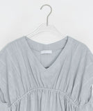Loerin Shirred Cap Sleeve Blouse