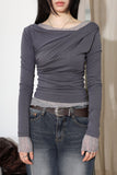 Sain Drape Shirring Tee
