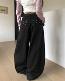 Porty Studded Belted Balloon Pants
