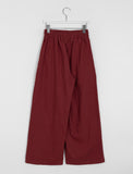 Iyaki Banding Wide Cotton Pants